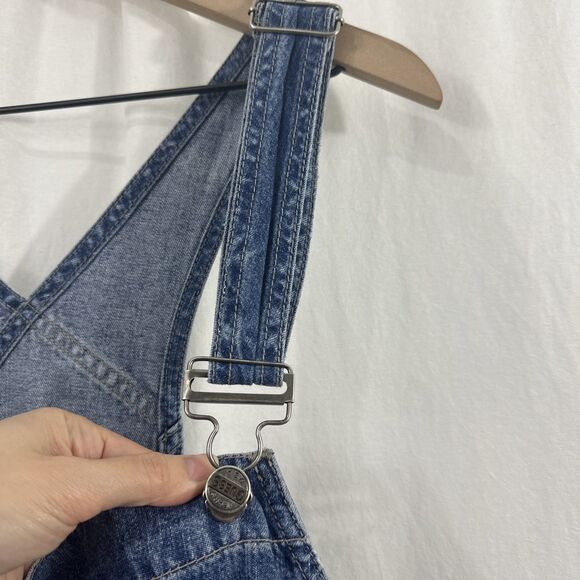 Guess Vintage 90s Y2K Medium Blue Wash Overalls USA Cotton Size XL Style 11737 - Picture 7 of 16